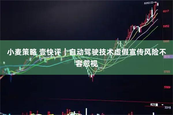 小麦策略 壹快评︱自动驾驶技术虚假宣传风险不容忽视
