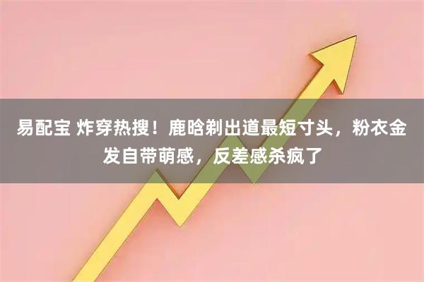 易配宝 炸穿热搜！鹿晗剃出道最短寸头，粉衣金发自带萌感，反差感杀疯了